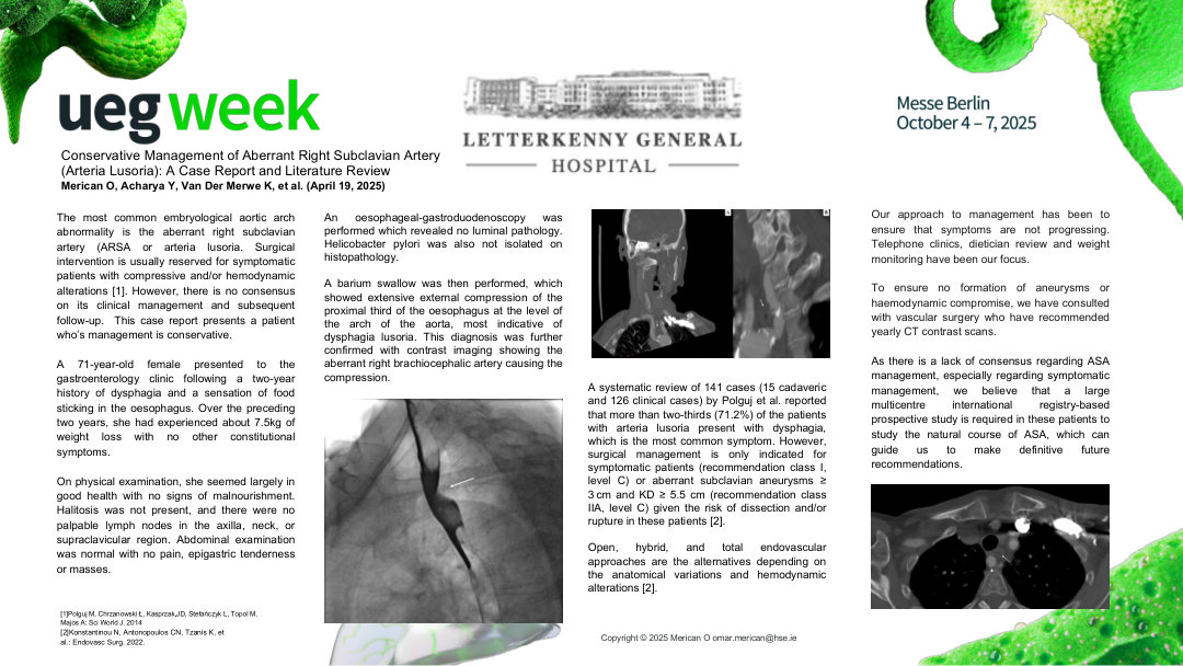 CONSERVATIVE MANAGEMENT OF ABERRANT SUBCLAVIAN ARTERY (ARTERIA LUSORIA): A CASE REPORT AND LITERATURE REVIEW