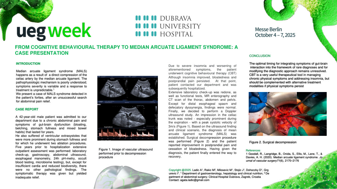 FROM COGNITIVE BEHAVIOURAL THERAPY TO MEDIAN ARCUATE LIGAMENT SYNDROME: A CASE PRESENTATION