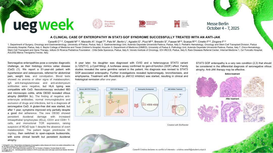 A CLINICAL CASE OF ENTEROPATHY IN STAT3 GOF SYNDROME SUCCESSFULLY TREATED WITH AN ANTI-JAK