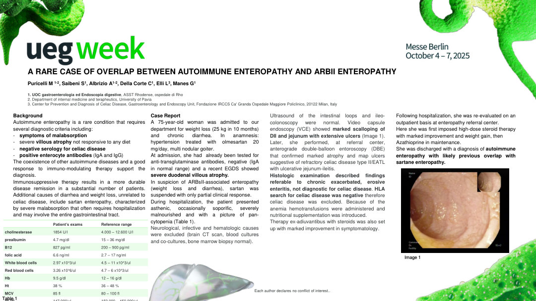 A RARE CASE OF OVERLAP BETWEEN AUTOIMMUNE ENTEROPATHY AND ARBII ENTEROPATHY