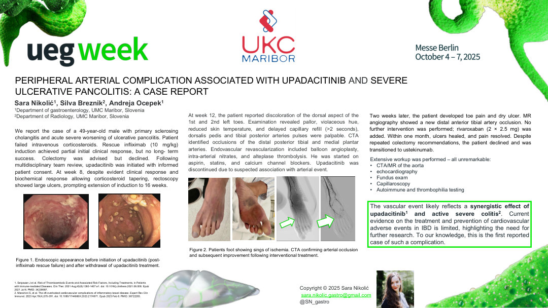 PERIPHERAL ARTERIAL COMPLICATION ASSOCIATED WITH UPADACITINIB AND SEVERE ULCERATIVE PANCOLITIS: A CASE REPORT