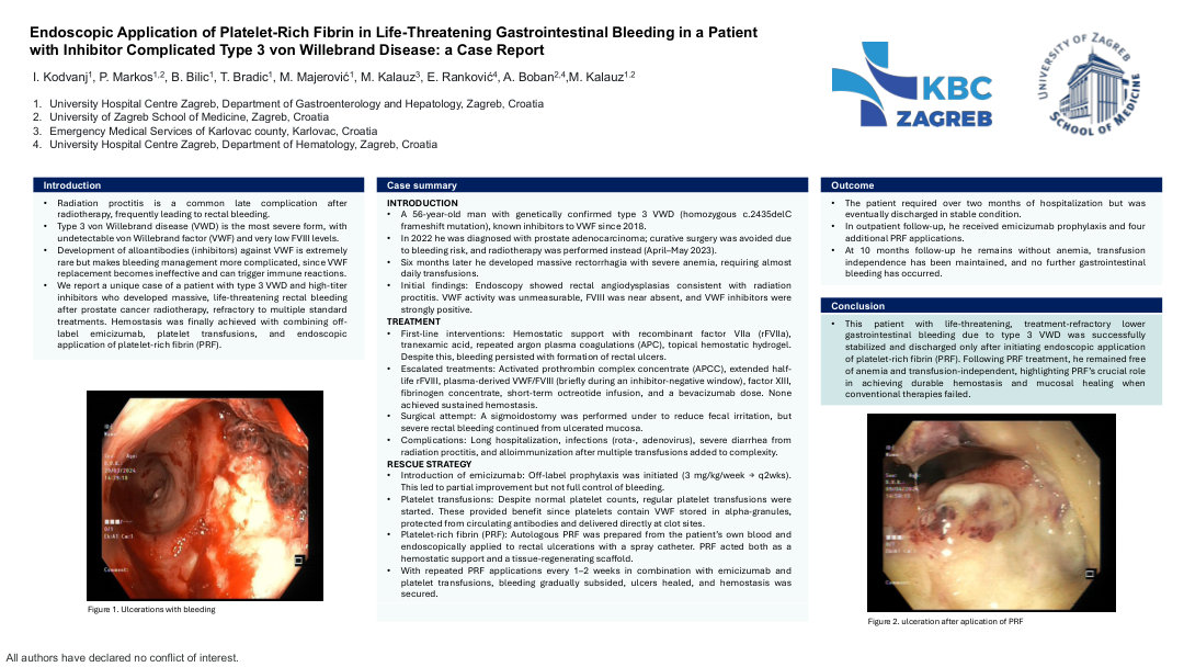 ENDOSCOPIC APPLICATION OF PLATELET-RICH FIBRIN IN LIFE-THREATENING GASTROINTESTINAL BLEEDING IN A PATIENT WITH INHIBITOR COMPLICATED TYPE 3 VON WILLEBRAND DISEASE: A CASE REPORT