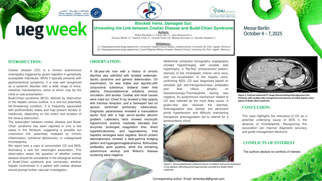 BLOCKED VEINS, DAMAGED GUT: UNRAVELING THE LINK BETWEEN COELIAC DISEASE AND BUDD-CHIARI SYNDROME