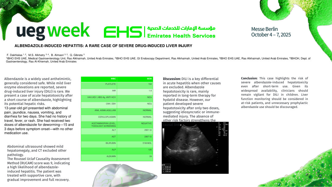 ALBENDAZOLE-INDUCED HEPATITIS: A RARE CASE OF SEVERE DRUG-INDUCED LIVER INJURY