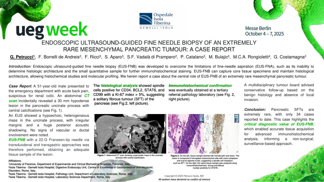 ENDOSCOPIC ULTRASOUND-GUIDED FINE NEEDLE BIOPSY OF AN EXTREMELY RARE MESENCHYMAL PANCREATIC TUMOR: A CASE REPORT