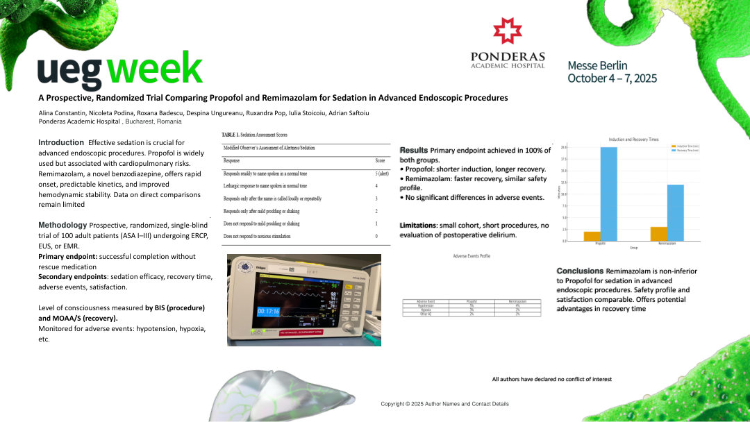 A PROSPECTIVE, RANDOMIZED TRIAL COMPARING PROPOFOL AND REMIMAZOLAM FOR SEDATION IN ADVANCED ENDOSCOPIC PROCEDURES