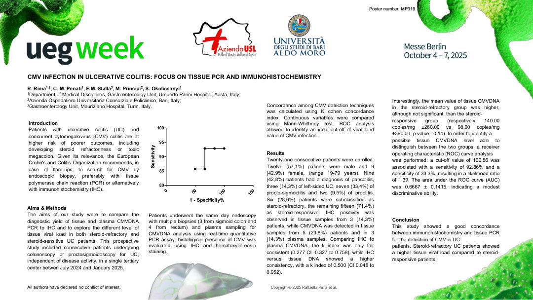 CMV INFECTION IN ULCERATIVE COLITIS: FOCUS ON TISSUE PCR AND IMMUNOHISTOCHEMISTRY