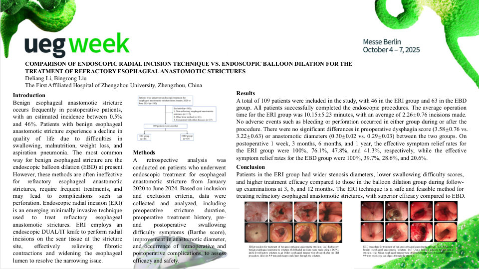 COMPARISON OF ENDOSCOPIC RADIAL INCISION TECHNIQUE VS. ENDOSCOPIC BALLOON DILATION FOR THE TREATMENT OF REFRACTORY ESOPHAGEAL ANASTOMOTIC STRICTURES