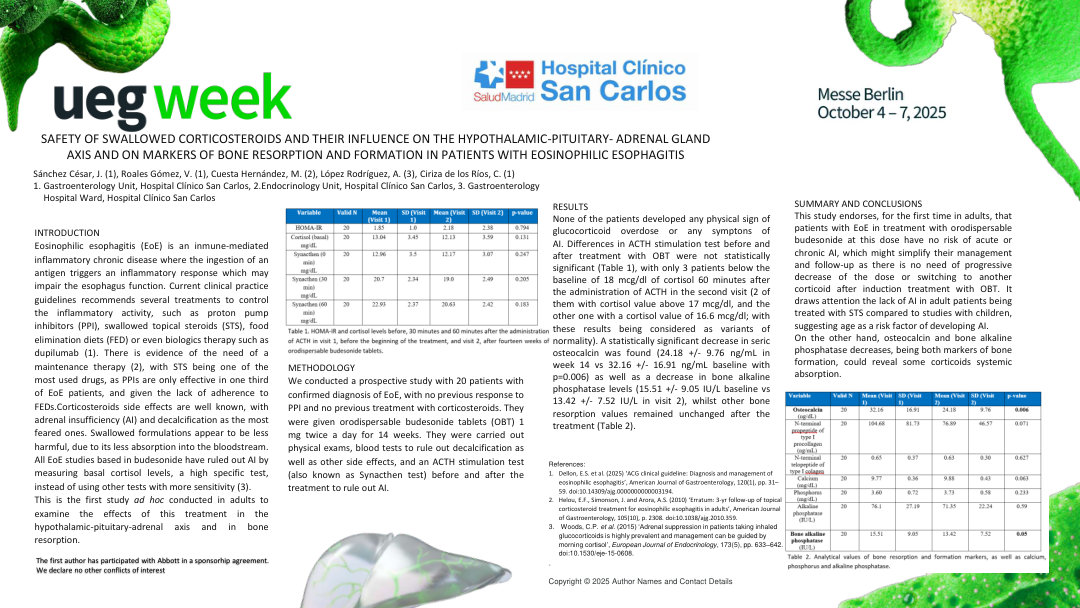 SAFETY ASSESSMENT OF ORODISPERSABLE BUDESONIDE ON THE HYPOTHALAMIC-PITUITARY-ADRENAL AXIS AND ON MARKERS OF RESORPTION AND BONE FORMATION IN PATIENTS WITH EOSINOPHILIC ESOPHAGITIS