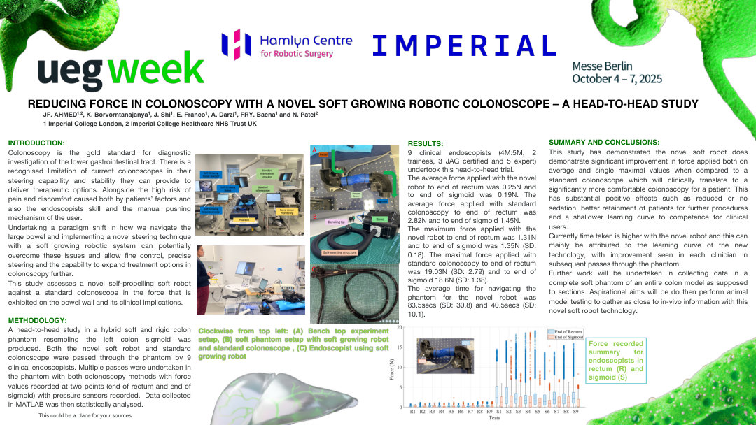 REDUCING FORCE IN COLONOSCOPY WITH A NOVEL SOFT GROWING ROBOTIC COLONOSCOPE – A HEAD-TO-HEAD STUDY