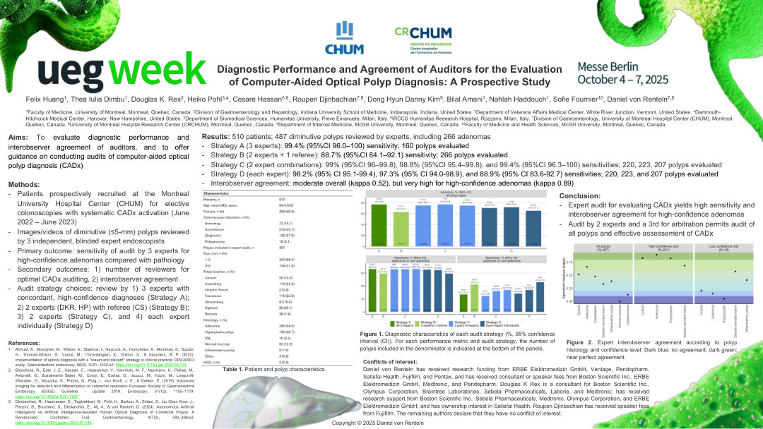 DIAGNOSTIC PERFORMANCE AND AGREEMENT OF AUDITORS FOR THE EVALUATION OF COMPUTER-AIDED OPTICAL POLYP DIAGNOSIS: A PROSPECTIVE STUDY