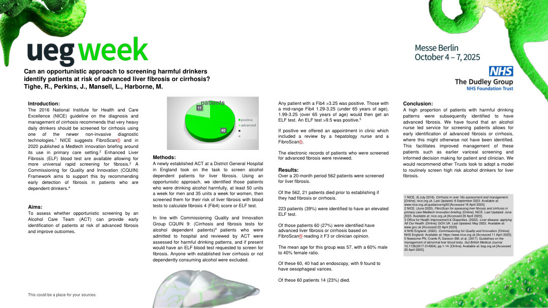 CAN AN OPPORTUNISTIC APPROACH TO SCREENING HARMFUL DRINKERS IDENTIFY PATIENTS AT RISK OF ADVANCED LIVER FIBROSIS OR CIRRHOSIS?