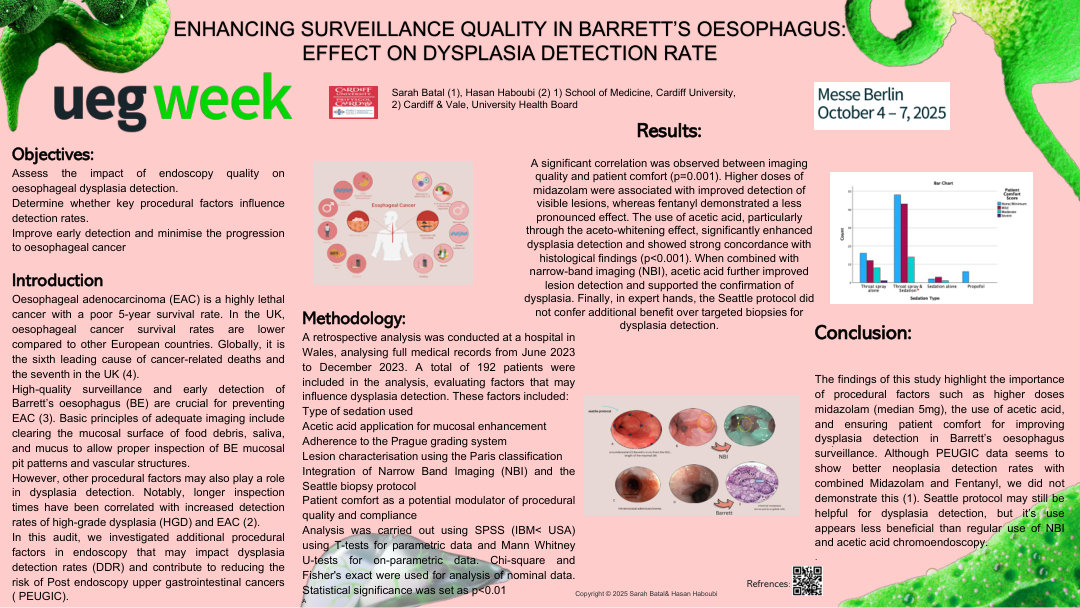 ENHANCING SURVEILLANCE QUALITY IN BARRETT’S OESOPHAGUS: EFFECT ON DYSPLASIA DETECTION RATE