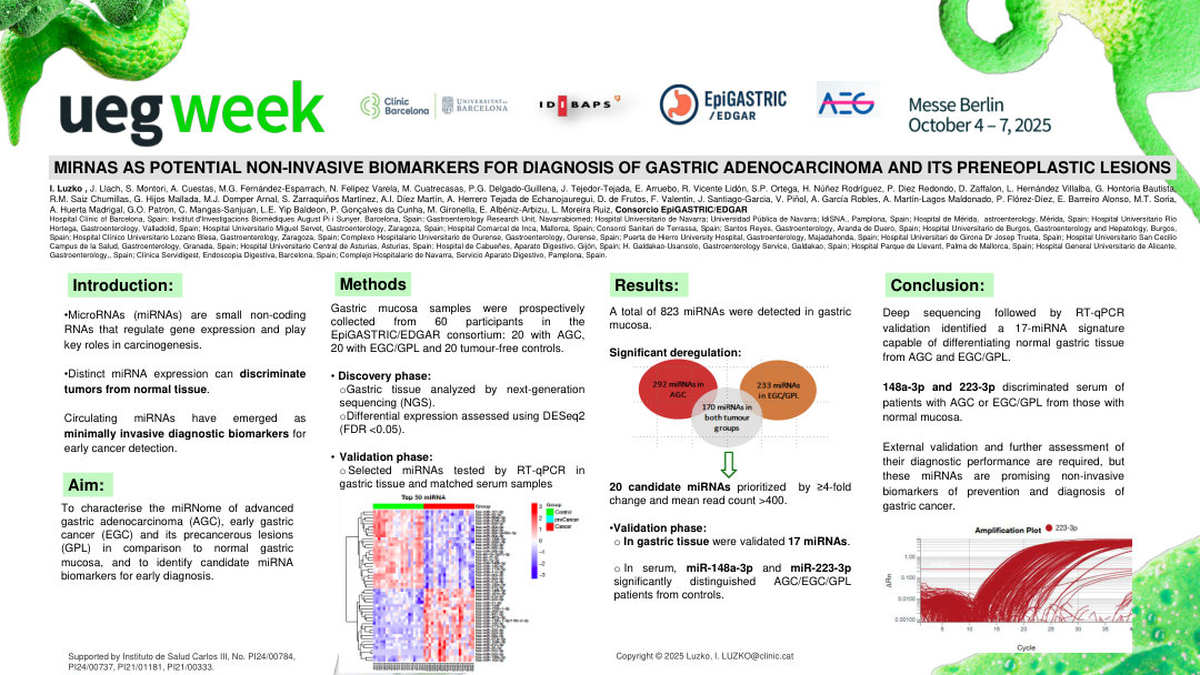 MIRNAS AS POTENTIAL NON-INVASIVE BIOMARKERS FOR DIAGNOSIS OF GASTRIC ADENOCARCINOMA AND ITS PRENEOPLASTIC LESIONS