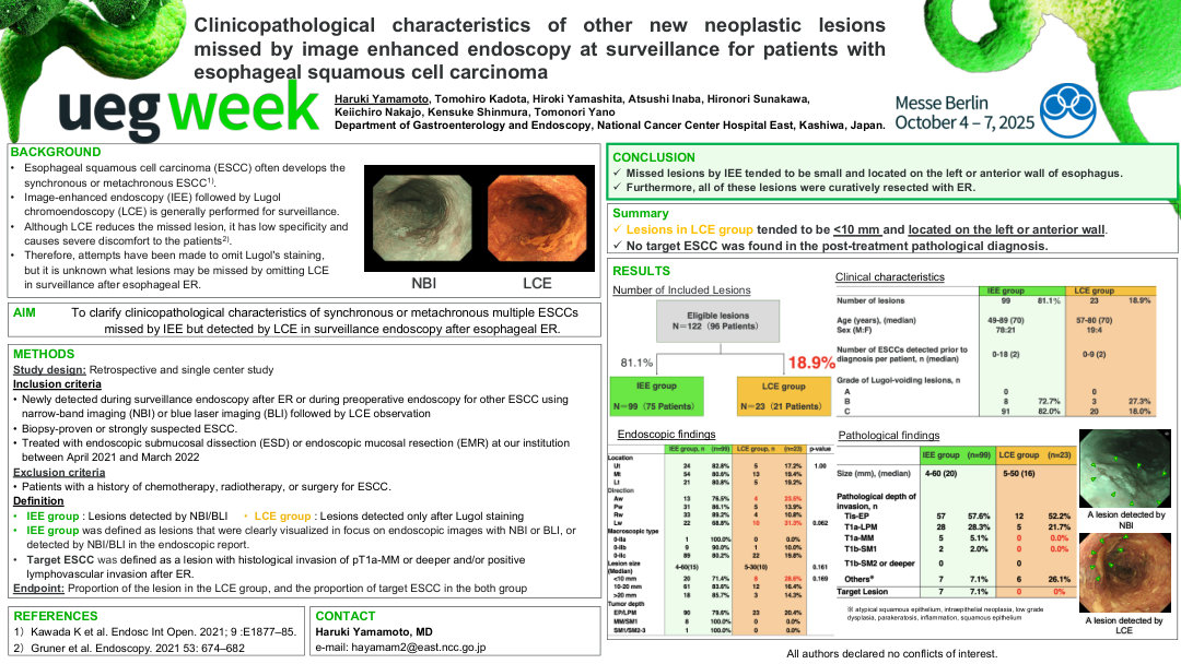 CLINICOPATHOLOGICAL CHARACTERISTICS OF OTHER NEW NEOPLASTIC LESIONS MISSED BY IMAGE ENHANCED ENDOSCOPY AT SURVEILLANCE FOR PATIENTS WITH ESOPHAGEAL SQUAMOUS CELL CARCINOMA