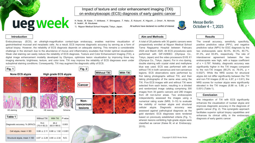 IMPACT OF TEXTURE AND COLOR ENHANCEMENT IMAGING (TXI) ON ENDOCYTOSCOPIC DIAGNOSIS OF EARLY GASTRIC CANCER