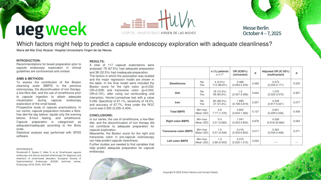 WHICH FACTORS MIGHT HELP TO PREDICT A CAPSULE ENDOSCOPY EXPLORATION WITH ADEQUATE CLEANLINESS?