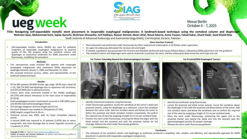 NAVIGATING SELF-EXPANDABLE METALLIC STENT PLACEMENT IN INOPERABLE ESOPHAGEAL MALIGNANCIES: A LANDMARK-BASED TECHNIQUE USING VERTEBRAL COLUMN AND DIAPHRAGM