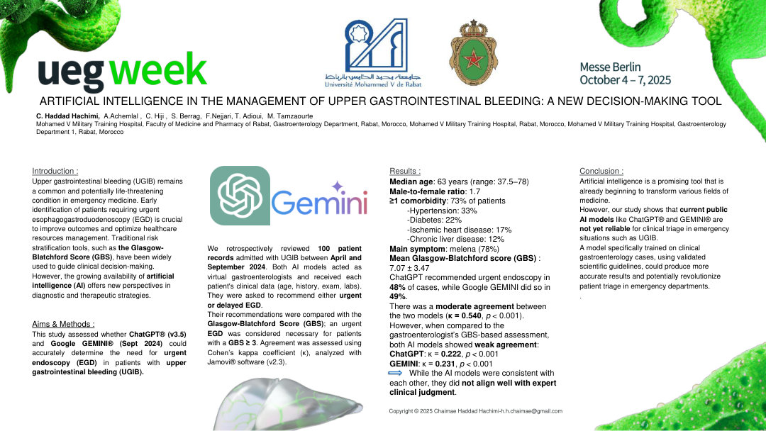 ARTIFICIAL INTELLIGENCE IN THE MANAGEMENT OF UPPER GASTROINTESTINAL BLEEDING: A NEW DECISION-MAKING TOOL