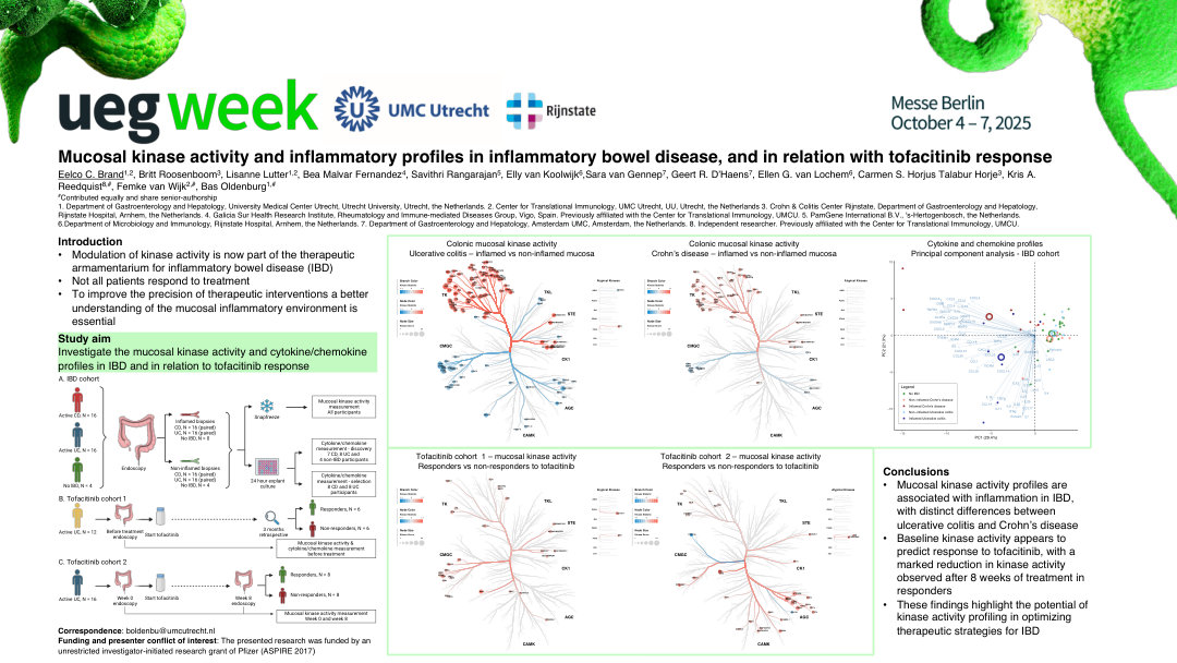 MUCOSAL KINASE ACTIVITY AND INFLAMMATORY PROFILES IN INFLAMMATORY BOWEL DISEASE, AND IN RELATION WITH TOFACITINIB RESPONSE