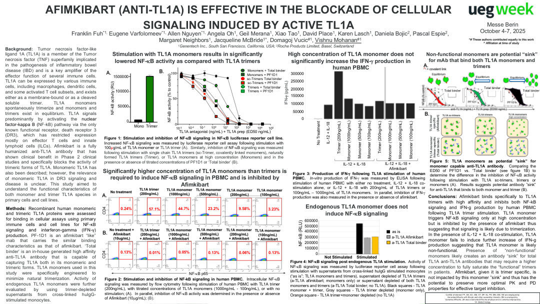 AFIMKIBART (ANTI-TL1A) IS EFFECTIVE IN THE BLOCKADE OF CELLULAR SIGNALING INDUCED BY ACTIVE TL1A