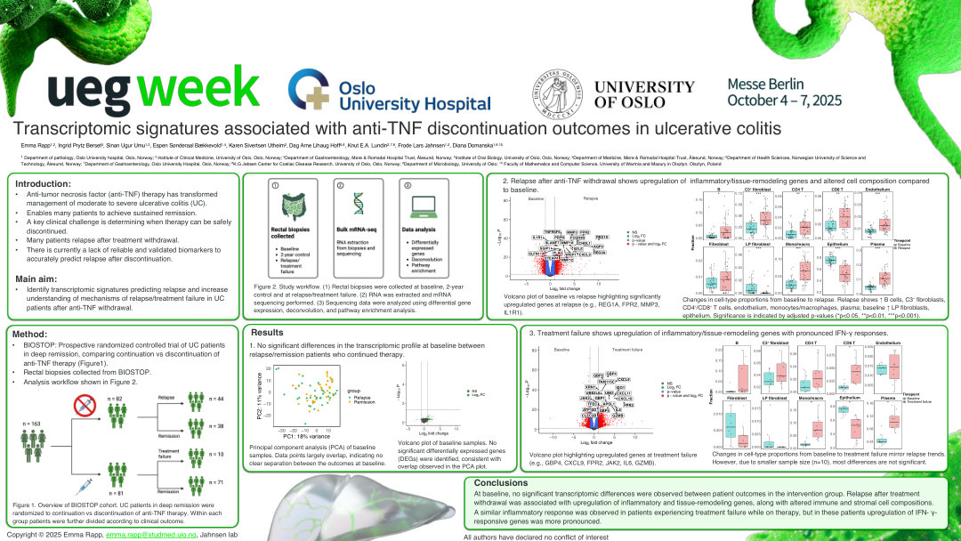 TRANSCRIPTOMIC SIGNATURES ASSOCIATED WITH ANTI-TNF DISCONTINUATION OUTCOMES IN ULCERATIVE COLITIS