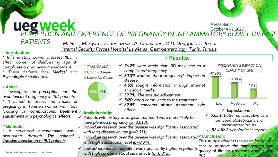 PERCEPTION AND EXPERIENCE OF PREGNANCY IN INFLAMMATORY BOWEL DISEASE PATIENTS