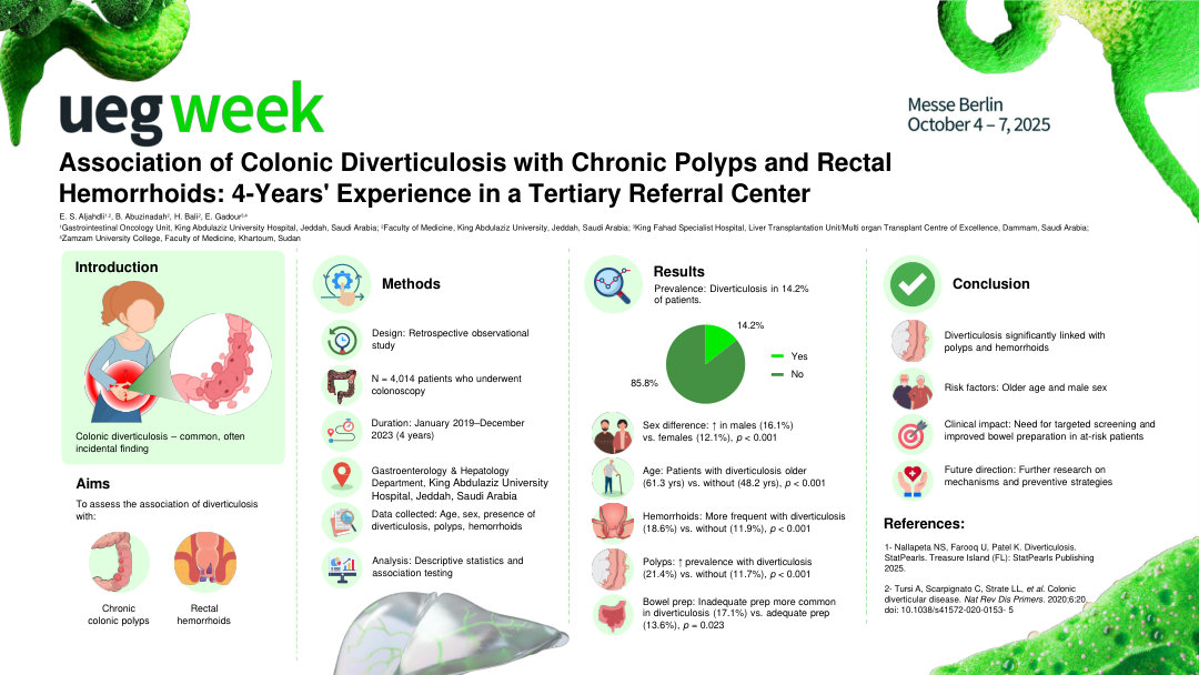 ASSOCIATION OF COLONIC DIVERTICULOSIS WITH CHRONIC POLYPS AND RECTAL HEMORRHOIDS: 4-YEARS' EXPERIENCE IN A TERTIARY REFERRAL CENTER