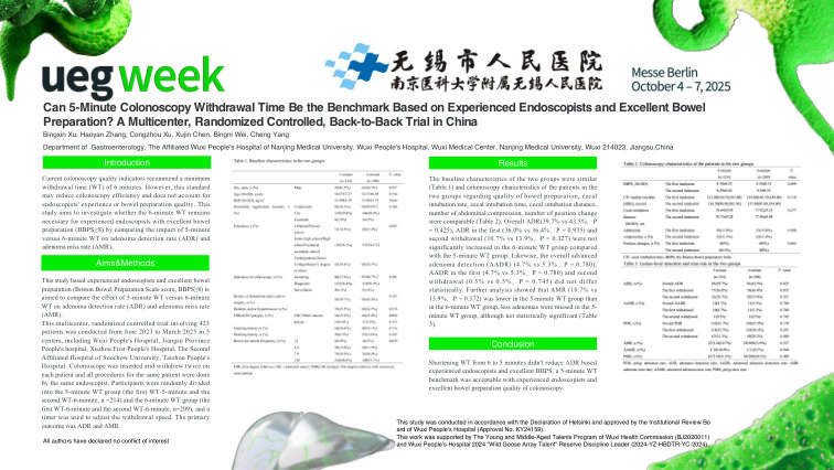 CAN 5-MINUTE COLONOSCOPY WITHDRAWAL TIME BE THE BENCHMARK BASED ON EXPERIENCED ENDOSCOPISTS AND EXCELLENT BOWEL PREPARATION? A MULTICENTER, RANDOMIZED CONTROLLED, BACK-TO-BACK TRIAL IN CHINA