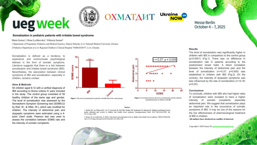 SOMATIZATION IN PEDIATRIC PATIENTS WITH IRRITABLE BOWEL SYNDROME