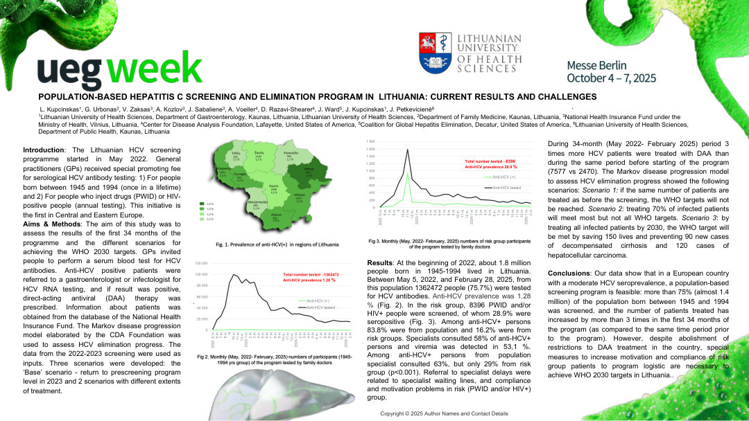 POPULATION-BASED HEPATITIS C SCREENING AND ELIMINATION PROGRAM IN LITHUANIA: CURRENT RESULTS AND CHALLENGES
