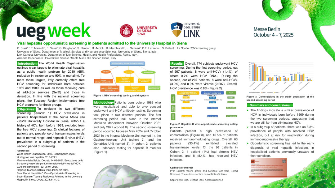 VIRAL HEPATITIS OPPORTUNISTIC SCREENING IN PATIENTS ADMITTED TO THE UNIVERSITY HOSPITAL IN SIENA