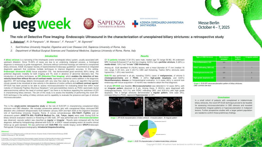 THE ROLE OF DETECTIVE FLOW IMAGING- ENDOSCOPIC ULTRASOUND IN THE CHARACTERIZATION OF UNEXPLAINED BILIARY STRICTURES: A RETROSPECTIVE STUDY
