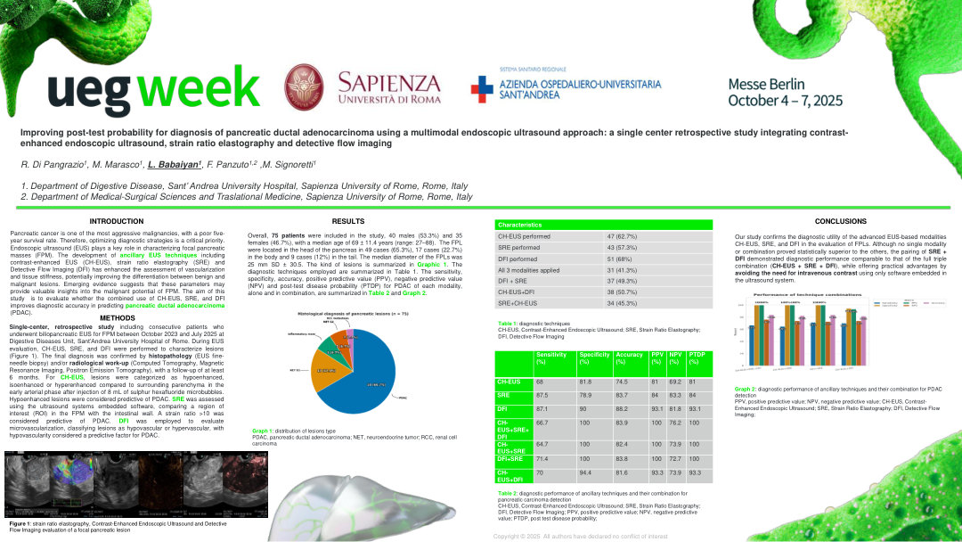 IMPROVING POST-TEST PROBABILITY FOR DIAGNOSIS OF PANCREATIC DUCTAL ADENOCARCINOMA USING A MULTIMODAL ENDOSCOPIC ULTRASOUND APPROACH: A SINGLE CENTER RETROSPECTIVE STUDY INTEGRATING CONTRAST-ENHANCED ENDOSCOPIC ULTRASOUND, STRAIN RATIO ELASTOGRAPHY AND DET