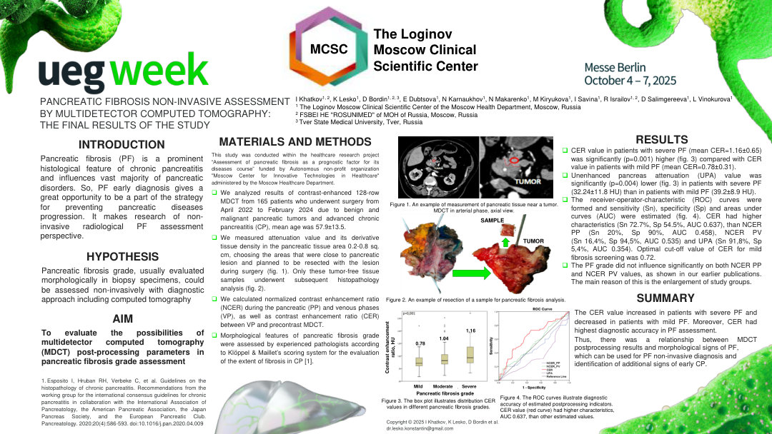 PANCREATIC FIBROSIS NON-INVASIVE ASSESSMENT BY MULTIDETECTOR COMPUTED TOMOGRAPHY: THE FINAL RESULTS OF THE STUDY