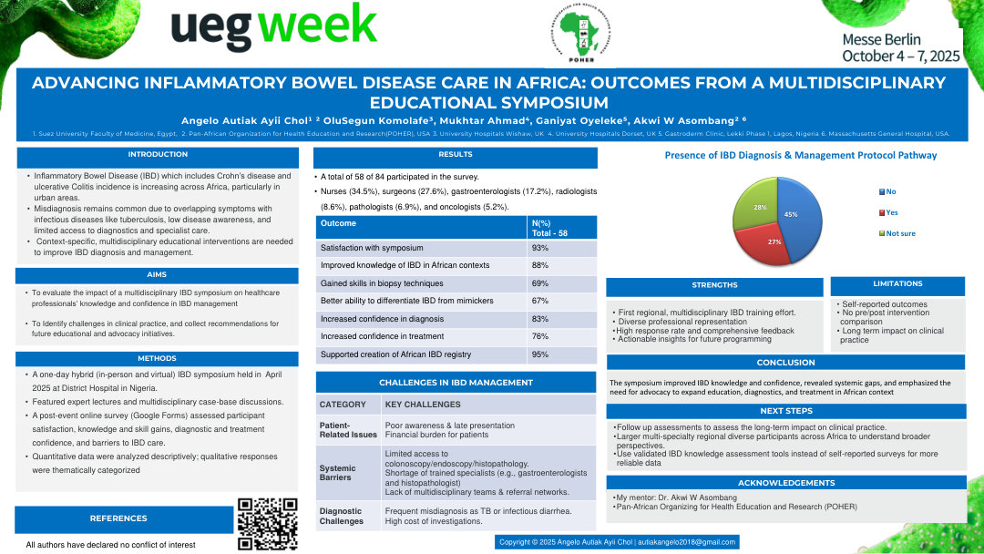 ADVANCING INFLAMMATORY BOWEL DISEASE CARE IN AFRICA: OUTCOMES FROM A MULTIDISCIPLINARY EDUCATIONAL SYMPOSIUM